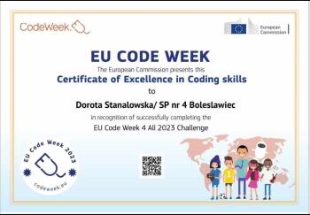 Europejski Certyfikat Doskonałości CodeWeek