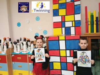 Mondrian-pingwiny