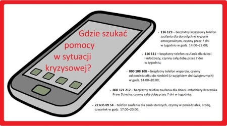 SYTUACJA KRYZYSOWA - GDZIE SZUKAĆ POMOCY?
