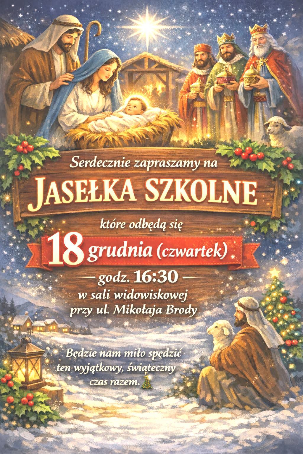 ZAPROSZENIE NA JASEŁKA