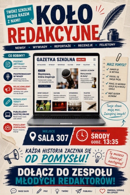 Koło Redakcyjne zaprasza!