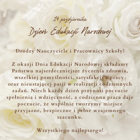 ŻYCZENIA - DZIEŃ EDUKACJI NARODOWEJ